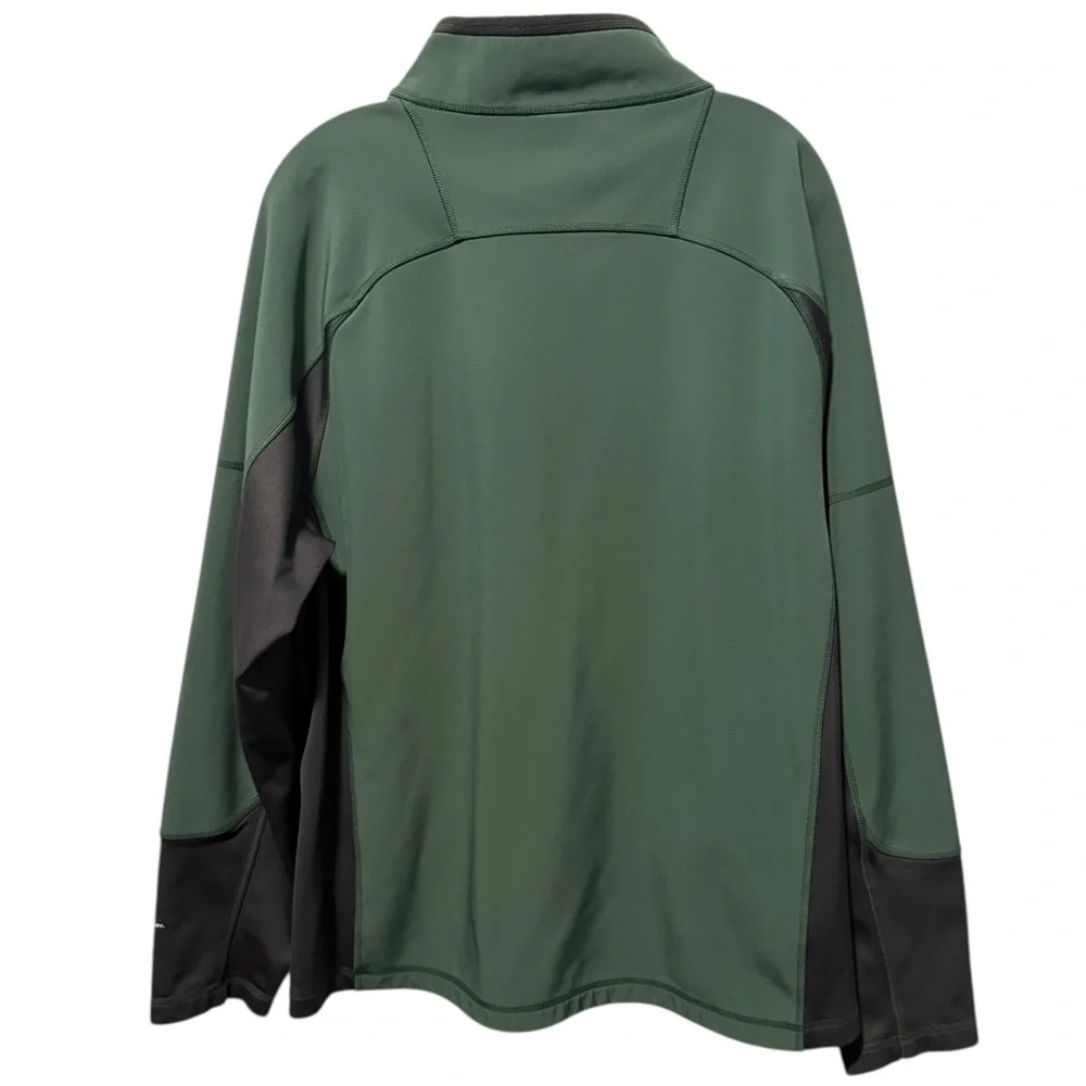 THE NORTH FACE Men Jumper Size XL‎ Quarter-Zip Pullover Green High Neck Stretch